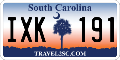 SC license plate IXK191