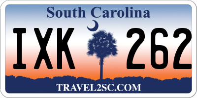 SC license plate IXK262