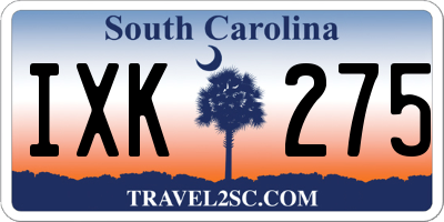 SC license plate IXK275