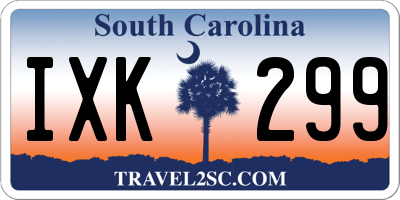 SC license plate IXK299