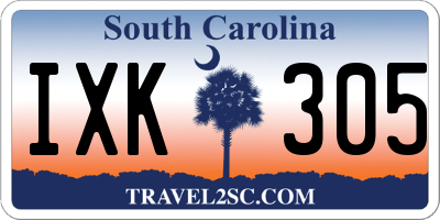 SC license plate IXK305