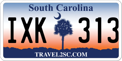 SC license plate IXK313