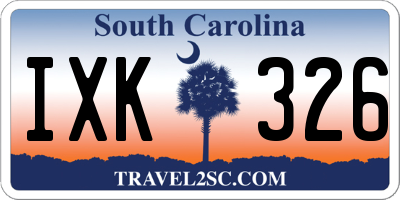 SC license plate IXK326