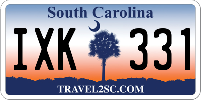 SC license plate IXK331