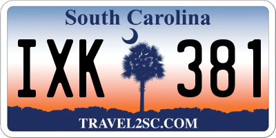 SC license plate IXK381