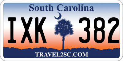 SC license plate IXK382