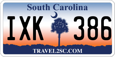 SC license plate IXK386