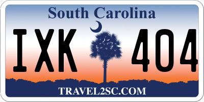 SC license plate IXK404