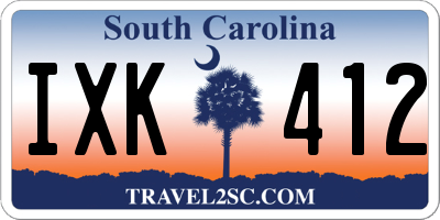 SC license plate IXK412