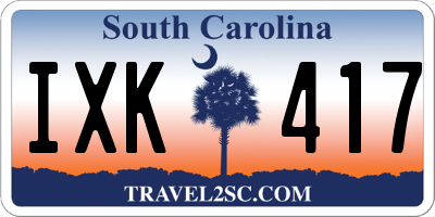SC license plate IXK417