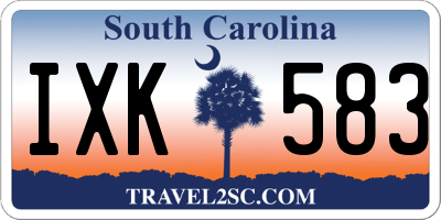 SC license plate IXK583