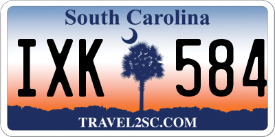 SC license plate IXK584