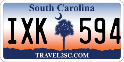 SC license plate IXK594