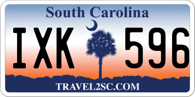 SC license plate IXK596