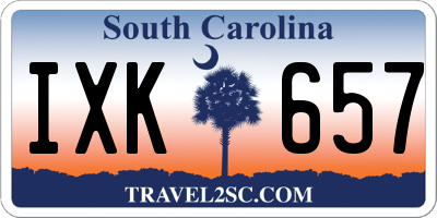 SC license plate IXK657