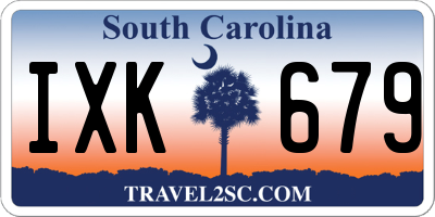 SC license plate IXK679