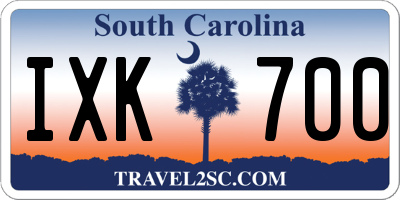 SC license plate IXK700
