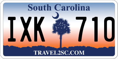 SC license plate IXK710