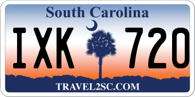 SC license plate IXK720