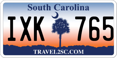 SC license plate IXK765