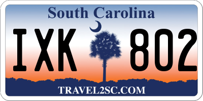 SC license plate IXK802