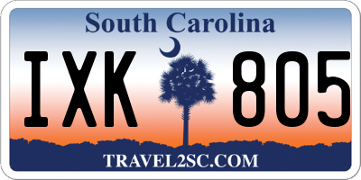 SC license plate IXK805