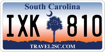 SC license plate IXK810