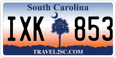 SC license plate IXK853