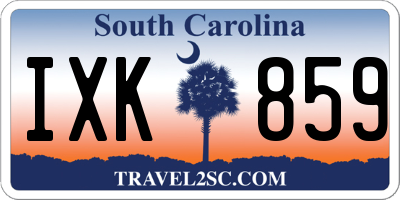 SC license plate IXK859