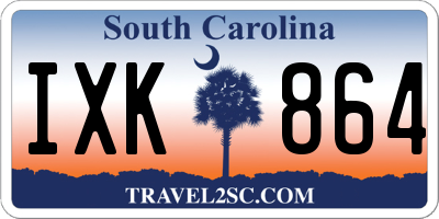 SC license plate IXK864