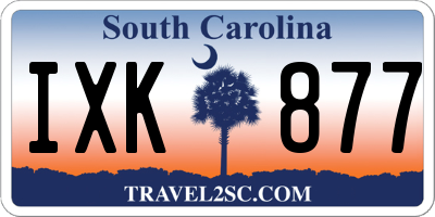 SC license plate IXK877