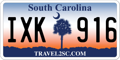 SC license plate IXK916