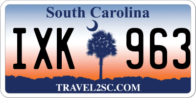 SC license plate IXK963