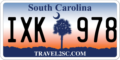 SC license plate IXK978