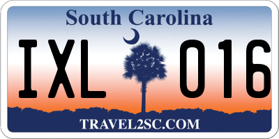 SC license plate IXL016