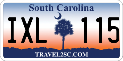 SC license plate IXL115