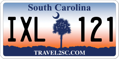 SC license plate IXL121