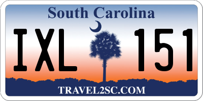 SC license plate IXL151
