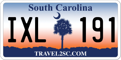 SC license plate IXL191