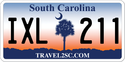 SC license plate IXL211