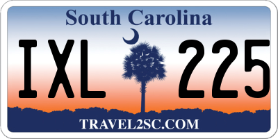 SC license plate IXL225