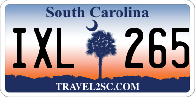 SC license plate IXL265