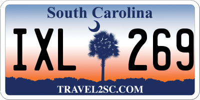 SC license plate IXL269