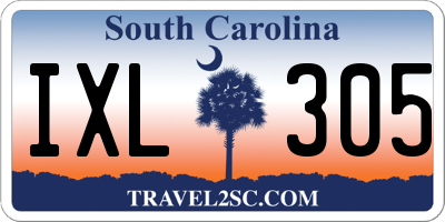 SC license plate IXL305
