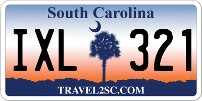 SC license plate IXL321