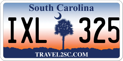 SC license plate IXL325