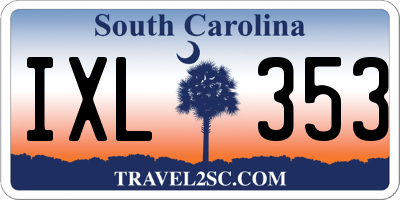 SC license plate IXL353