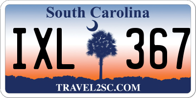 SC license plate IXL367