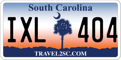 SC license plate IXL404