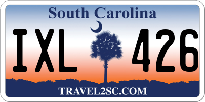 SC license plate IXL426